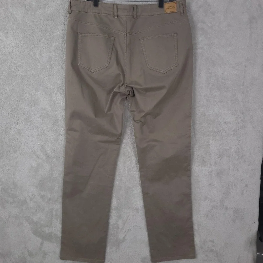 Peter Millar Pants Mens 38x33 Stretch Five Pocket Cotton Sateen Casual Golf